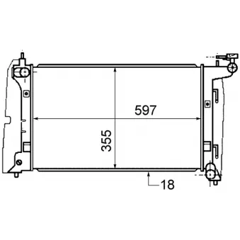 Radiateur, refroidissement du moteur MAHLE OEM 1640021180