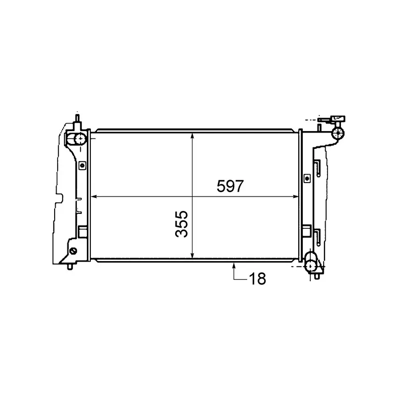 Radiateur, refroidissement du moteur MAHLE CR 1558 000S - Visuel 1