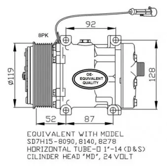 Compresseur, climatisation NRF 32702 pour IVECO EUROCARGO 130 E 21 K tector - 209cv