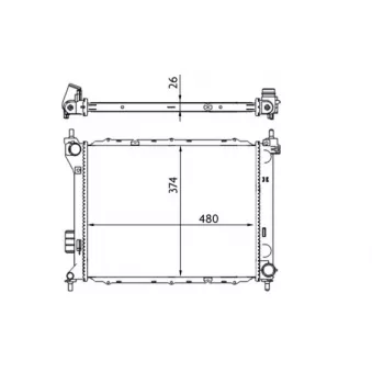 Radiateur, refroidissement du moteur MAHLE OEM 253101j200