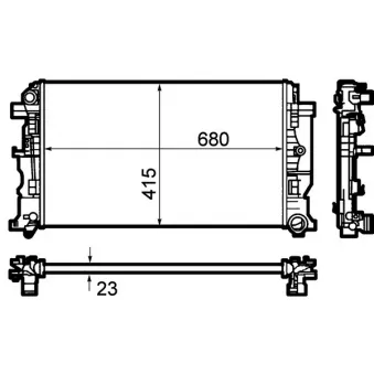 Radiateur, refroidissement du moteur MAHLE CR 1710 000P pour MERCEDES-BENZ SPRINTER 511 CDI - 114cv
