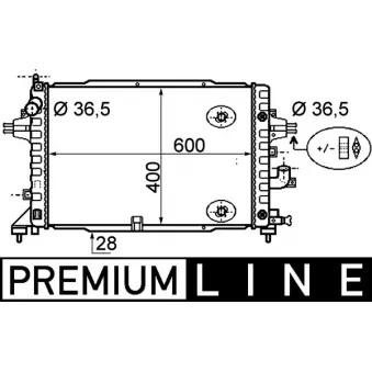 Radiateur, refroidissement du moteur MAHLE OEM 13184736