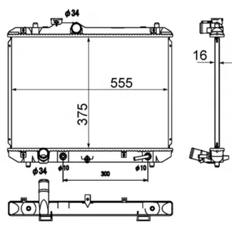 Radiateur, refroidissement du moteur MAHLE CR 1870 000S