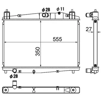 Radiateur, refroidissement du moteur MAHLE CR 1887 000S