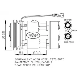 Compresseur, climatisation NRF 32730 pour RENAULT TRUCKS MAGNUM E,TECH 400,24 - 401cv