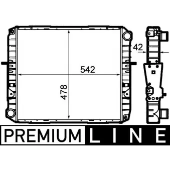 Radiateur, refroidissement du moteur MAHLE CR 1919 000P pour RENAULT TRUCKS PREMIUM 60 E 14, 60 E 14 P - 136cv