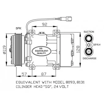 Compresseur, climatisation NRF 32731 pour RENAULT TRUCKS PREMIUM Distribution 320,24D - 313cv