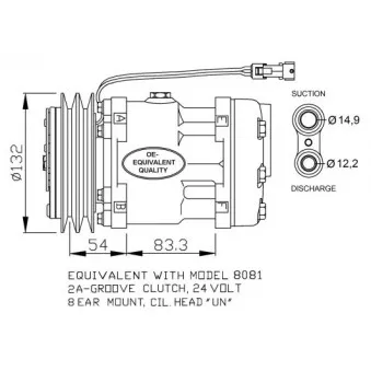 Compresseur, climatisation NRF 32732 pour DAF CF 270,18/D - 265cv