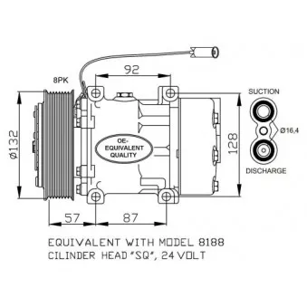 Compresseur, climatisation NRF 32733 pour RENAULT TRUCKS MAGNUM DXi 13 500,25 - 500cv