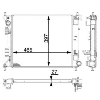 Radiateur, refroidissement du moteur MAHLE OEM 253101P550