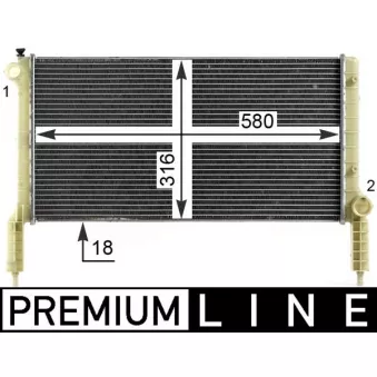 Radiateur, refroidissement du moteur MAHLE OEM 46749003