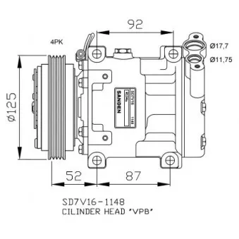 Compresseur, climatisation NRF OEM 7701499858