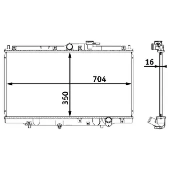 Radiateur, refroidissement du moteur MAHLE OEM 19010P45G01