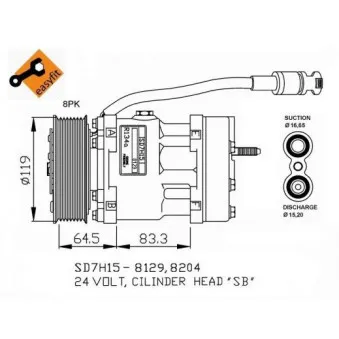 Compresseur, climatisation NRF 32751G pour AUDI A4 2.8 - 190cv