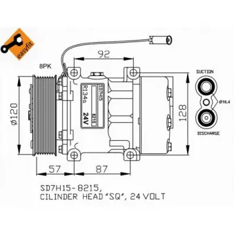 Compresseur, climatisation NRF 32752G pour VOLVO FE FE 320-18 - 320cv