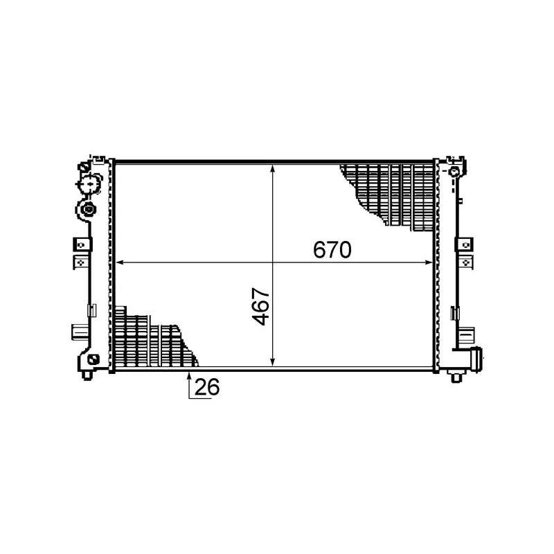 Radiateur, refroidissement du moteur MAHLE CR 206 000S - Visuel 2