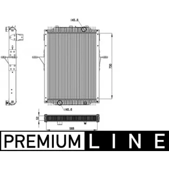 Radiateur, refroidissement du moteur MAHLE CR 2098 000P pour RENAULT TRUCKS D 14 P 210, 14 KP 210 - 209cv