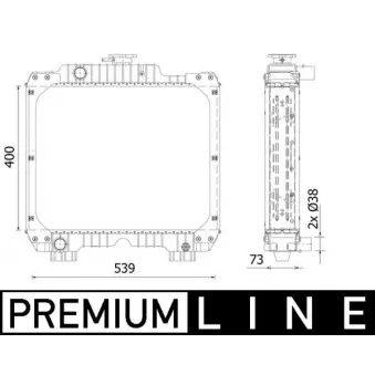 Radiateur, refroidissement du moteur MAHLE OEM 84221365