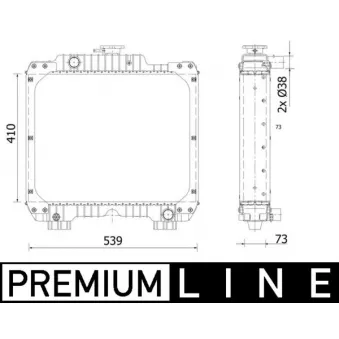 Radiateur, refroidissement du moteur MAHLE CR 2293 000P