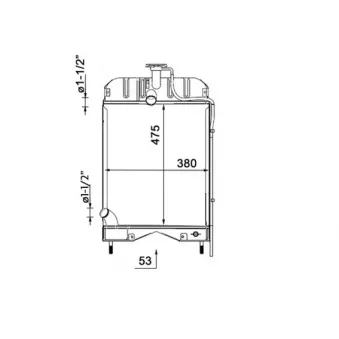 Radiateur, refroidissement du moteur MAHLE OEM 1680547m92