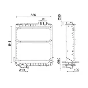 Radiateur, refroidissement du moteur MAHLE OEM 3810188M92