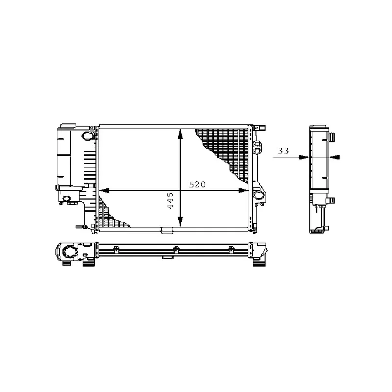 Radiateur, refroidissement du moteur MAHLE CR 243 000P - Visuel 1