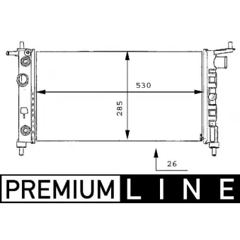 Radiateur, refroidissement du moteur MAHLE OEM 1300150