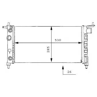 Radiateur, refroidissement du moteur MAHLE CR 269 000S pour OPEL CORSA 1.4 i 16V - 86cv