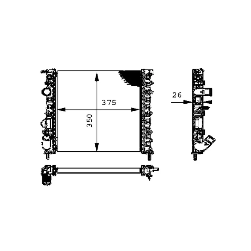 Radiateur, refroidissement du moteur MAHLE CR 308 000S - Visuel 2