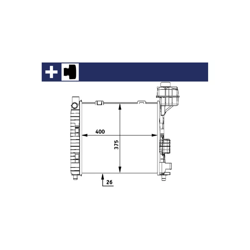 Radiateur, refroidissement du moteur MAHLE CR 322 000S - Visuel 1