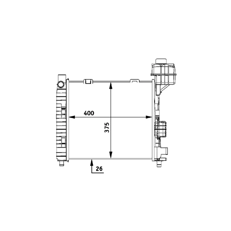 Radiateur, refroidissement du moteur MAHLE CR 322 000S - Visuel 2