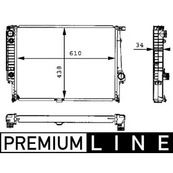 Radiateur, refroidissement du moteur MAHLE OEM 17111709459