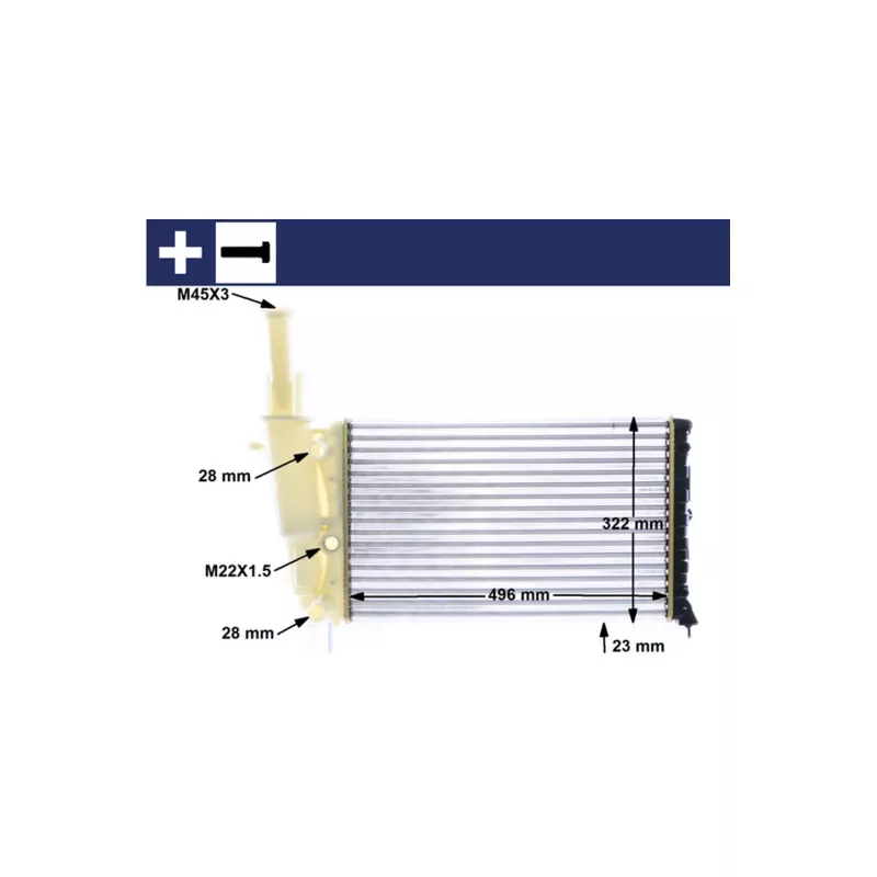 Radiateur, refroidissement du moteur MAHLE CR 346 000S - Visuel 1