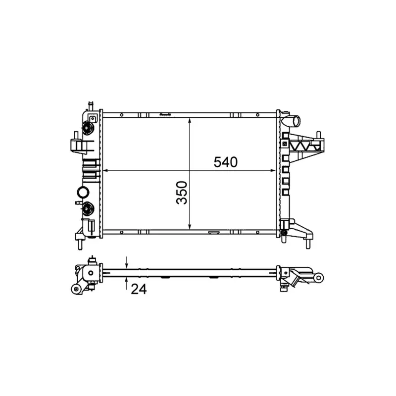 Radiateur, refroidissement du moteur MAHLE CR 390 000S - Visuel 1