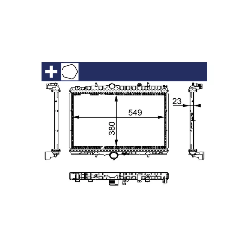 Radiateur, refroidissement du moteur MAHLE CR 392 000S - Visuel 1