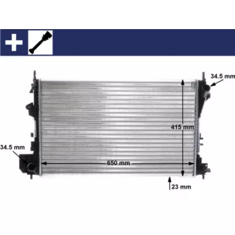 Radiateur, refroidissement du moteur MAHLE CR 40 000S pour MERCEDES-BENZ ECONIC 1.8 - 110cv