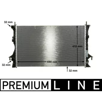 Radiateur, refroidissement du moteur MAHLE CR 461 000P pour RENAULT LAGUNA 1.9 DCI - 105cv