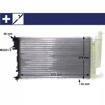 Radiateur, refroidissement du moteur MAHLE CR 498 000S pour CITROEN XSARA 1.8 i - 101cv