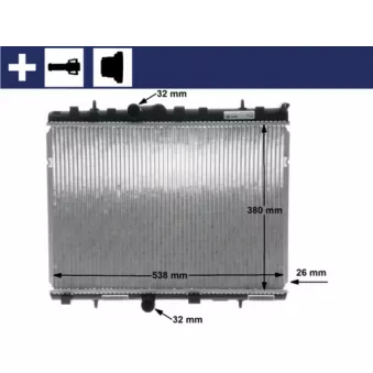 Radiateur, refroidissement du moteur MAHLE CR 5 000S pour CITROEN C3 1.1 LPG - 60cv