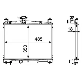 Radiateur, refroidissement du moteur MAHLE OEM 164002308087
