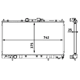 Radiateur, refroidissement du moteur MAHLE CR 546 000S