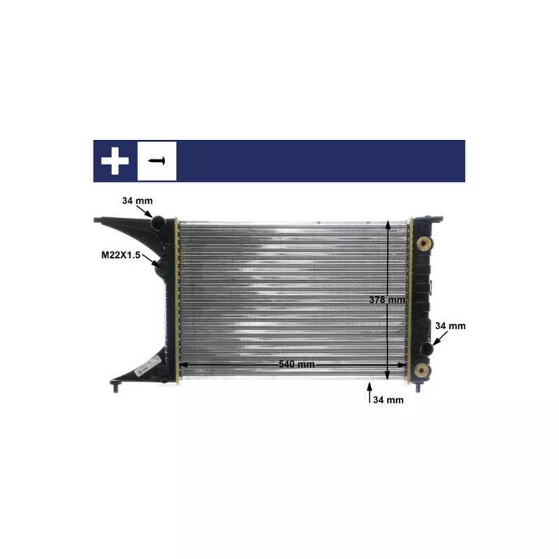 Radiateur, refroidissement du moteur MAHLE CR 559 000S - Visuel 1