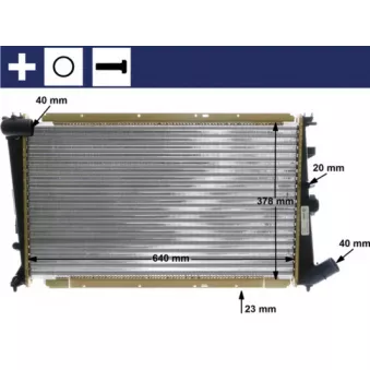 Radiateur, refroidissement du moteur MAHLE CR 586 000S pour MERCEDES-BENZ AXOR 2 1.6 16V - 109cv