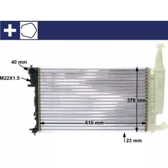 Radiateur, refroidissement du moteur MAHLE CR 596 000S pour CITROEN BERLINGO 1.4 BiFuel - 75cv