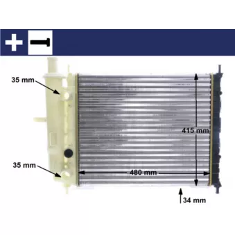 MAHLE CR 599 000S - Radiateur, refroidissement du moteur