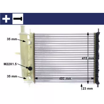 Radiateur, refroidissement du moteur MAHLE OEM 7776508