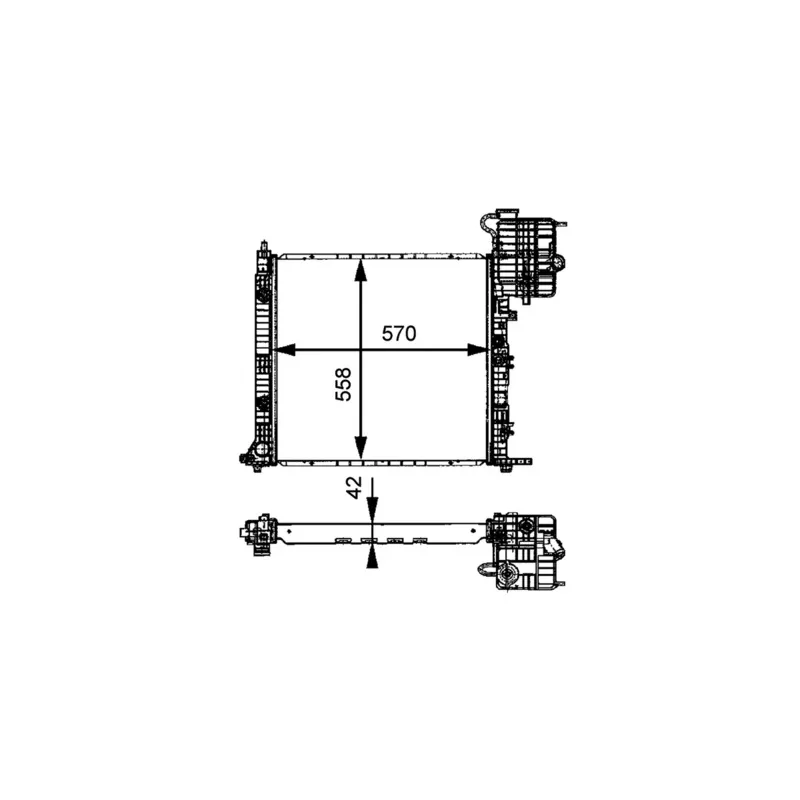 Radiateur, refroidissement du moteur MAHLE CR 680 000P - Visuel 1