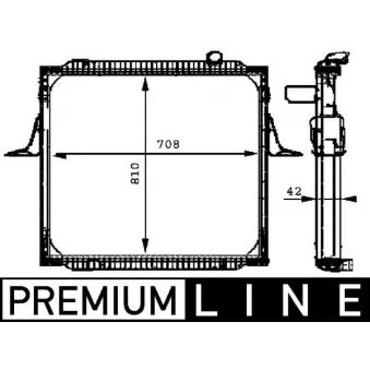 Radiateur, refroidissement du moteur MAHLE CR 699 000P pour RENAULT TRUCKS PREMIUM Distribution 210,19D - 210cv
