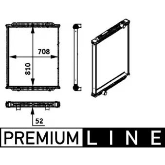 Radiateur, refroidissement du moteur MAHLE CR 725 000P pour MAN LION´S CITY A 66 - 290cv