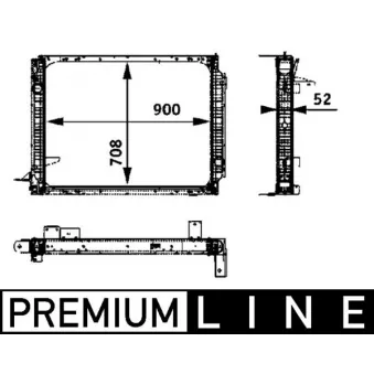 Radiateur, refroidissement du moteur MAHLE CR 732 000P pour SOLARIS URBINO Urbino 15, Urbino 18 - 310cv